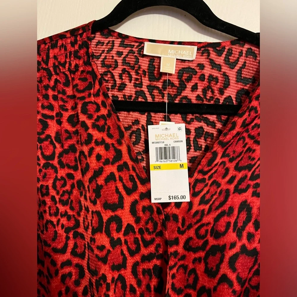 Michael Kors NWT Wildcat Smock Dress Sz M - Picture 7 of 9